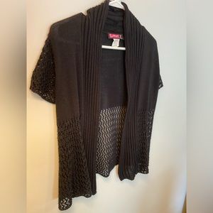 Juniors Black Shrug Sweater